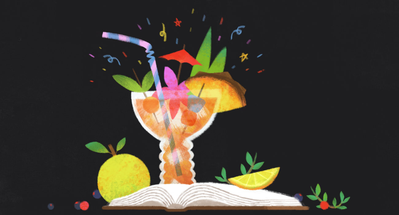 The bounty of a bar book. Illustration by Ileana Soon.