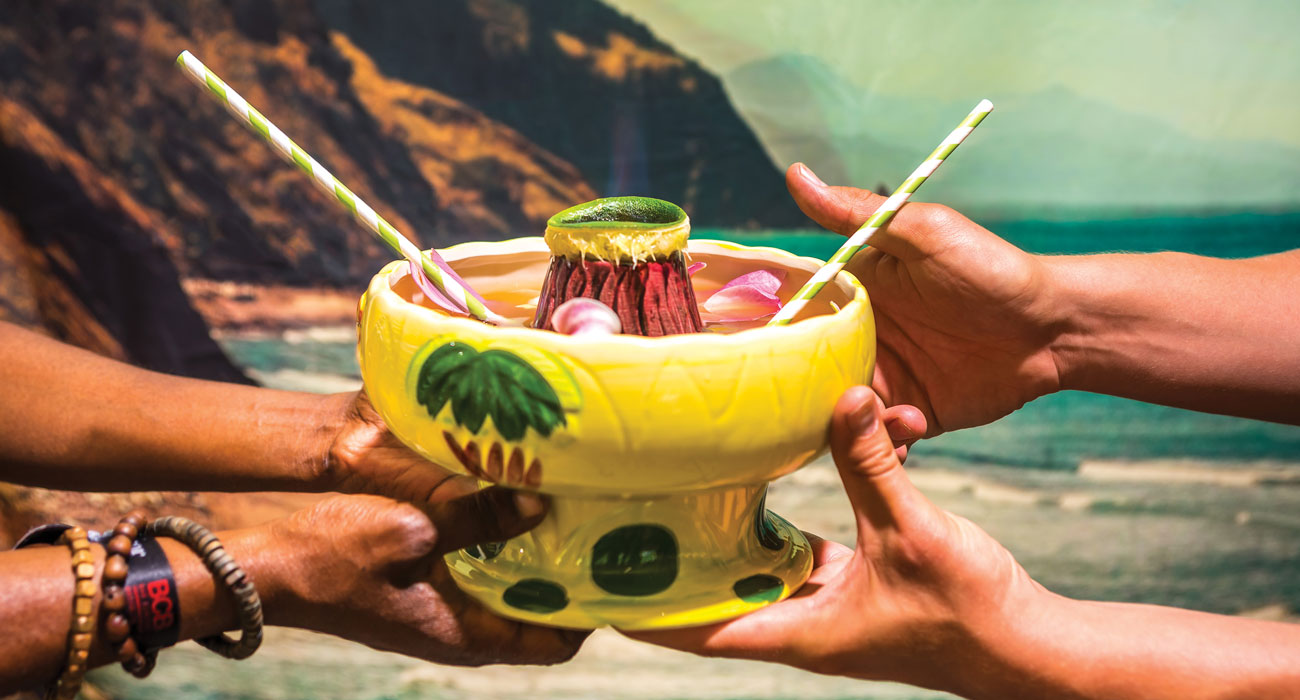 The sharing of tiki. Photo by Noah Fecks.