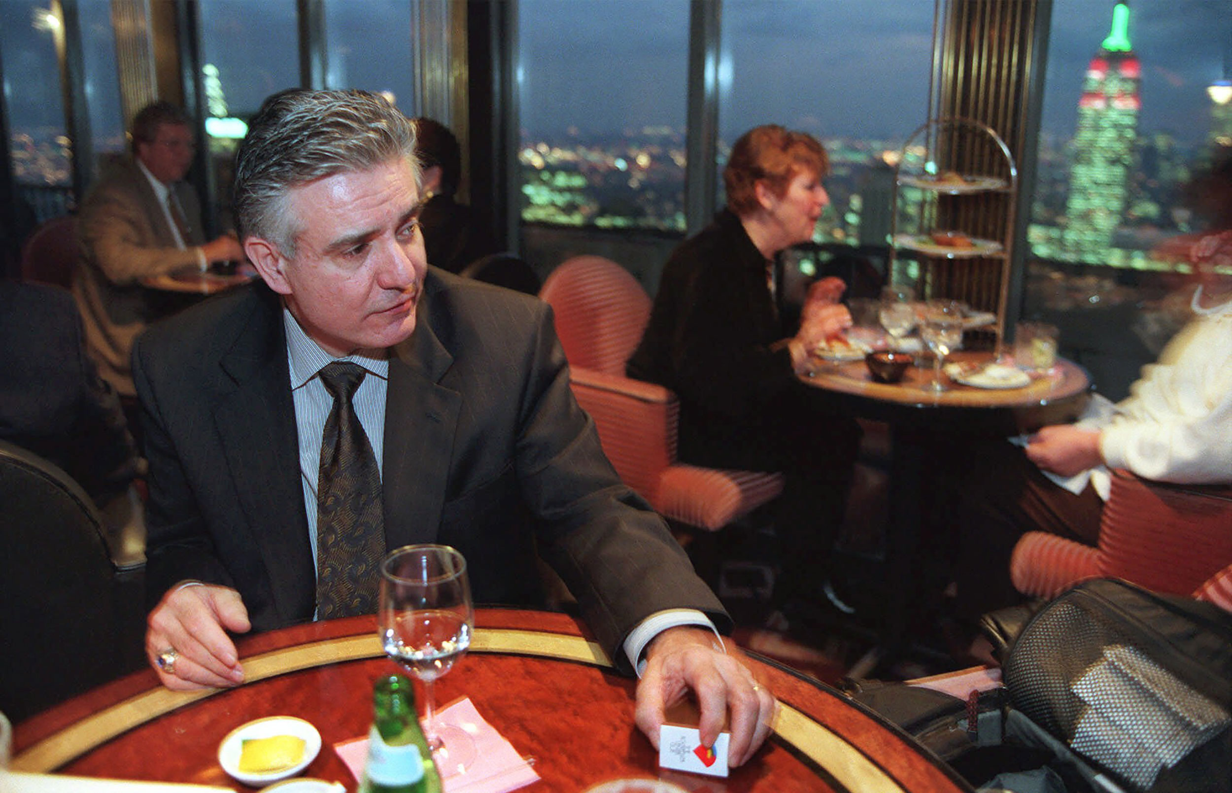 On December 17, 1998, Dale DeGroff takes a last look at the Rainbow Room two nights before its scheduled closing. Photo by Suzanne Plunkett/AP.