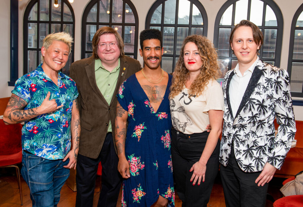 What a night. The panel, l. to r.: Fanny Chu, Ben Schaffer, Jelani Jah Johnson, Leanne Favre, Garret Richard. Photo by Winston Rodney.